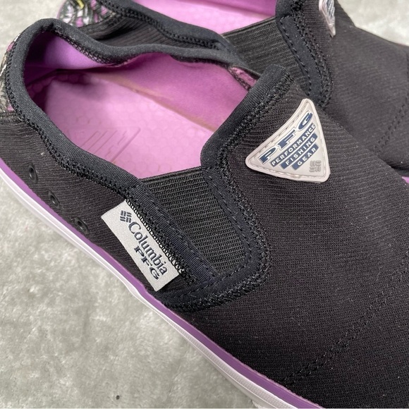 Columbia PFG Slack Water Slip-On Floral Print Heel Detail Shoes Size 8 - Picture 7 of 8